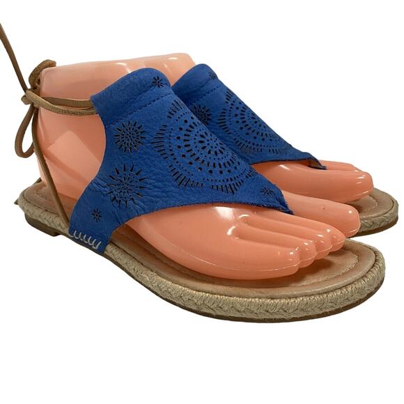 KOOLABURRA Kanita Laser Cutout Thong Sandals Blue EUR 36-37 US 6 - Picture 1 of 11